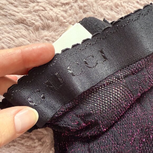 Gucci GG Monogram lurex tights - Picture 3 of 8